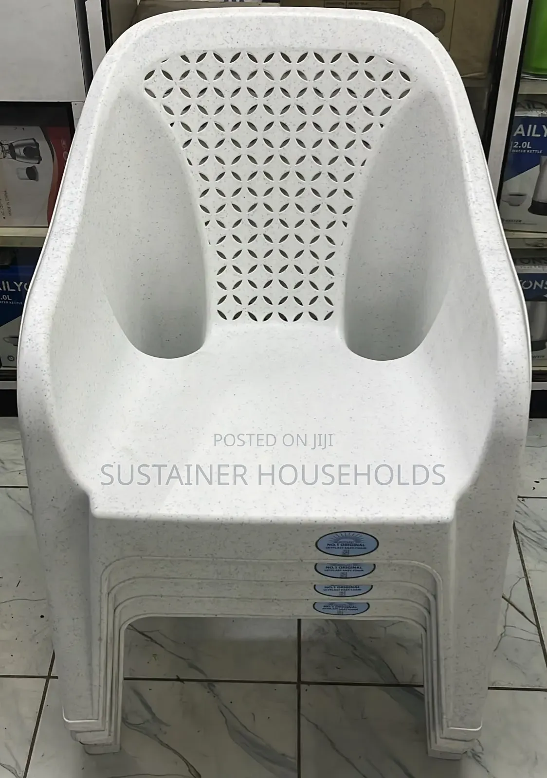 Marble White Skyplast Plastic Chairs
