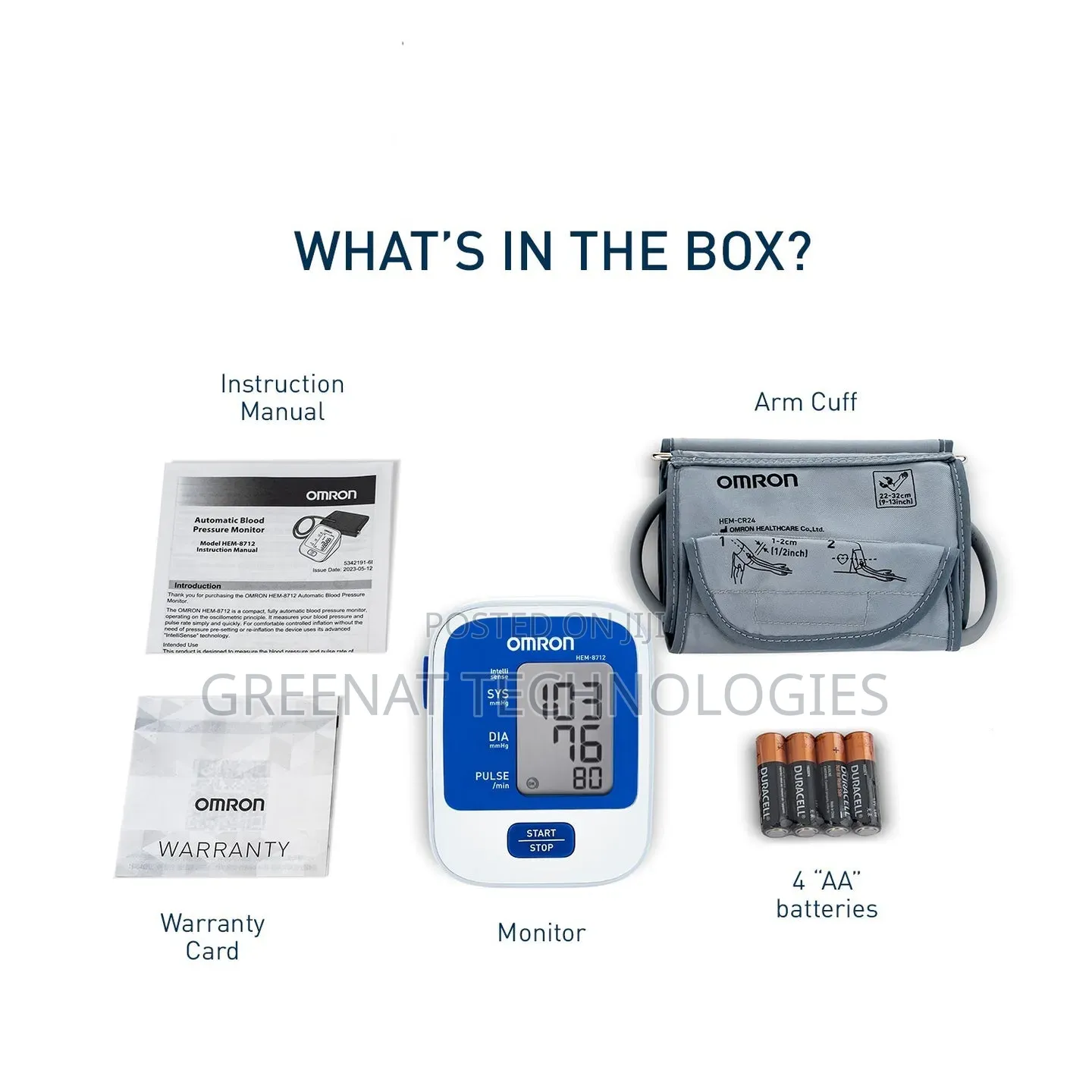 Automatic Blood Pressure Monitor Hem-8712 Standard