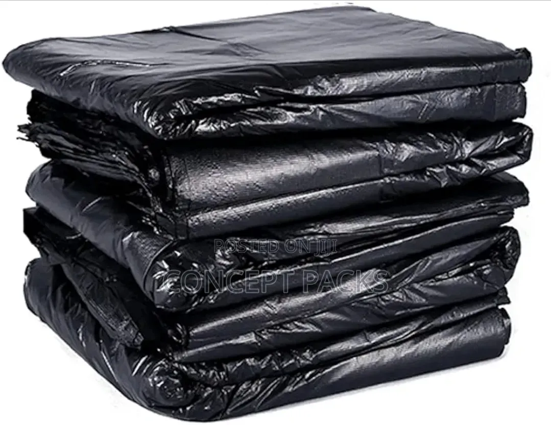 30litres - 50pcs Heavy Duty Black Bags Strong Refuse Bags