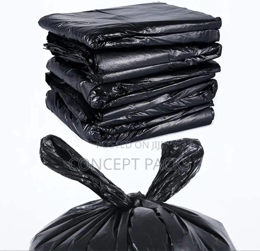 30litres - 50pcs Heavy Duty Black Bags Strong Refuse Bags