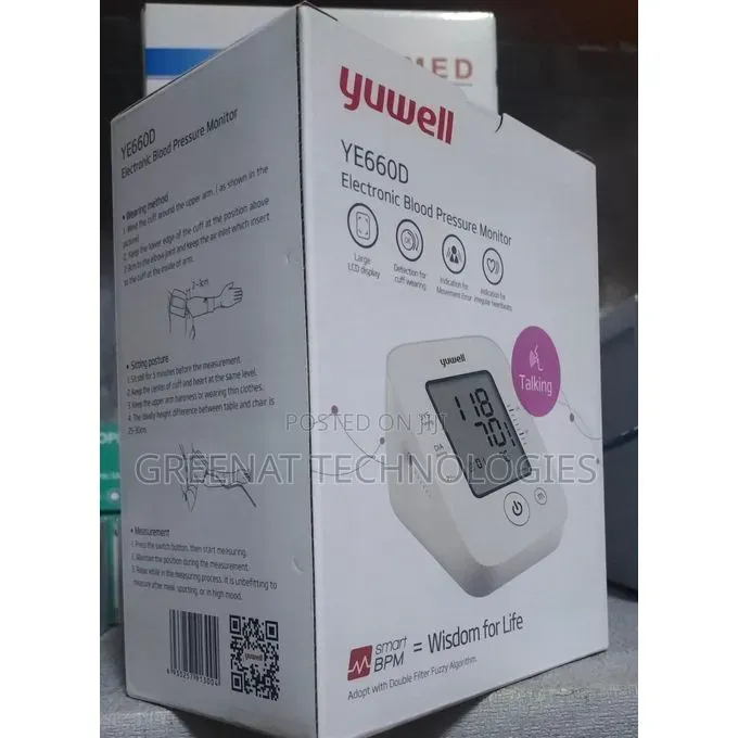 Yuwell Bp Blood Pressure Monitor Ye-660d