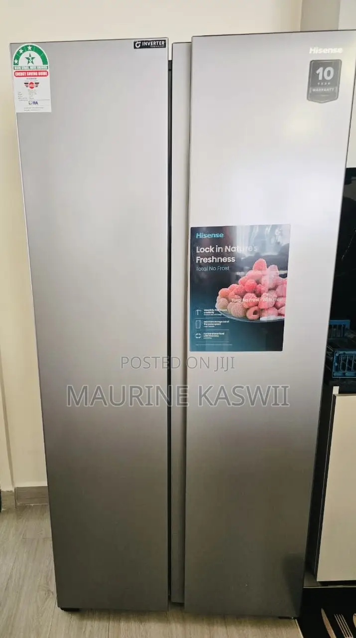 Hisense Side by Side No Frost 441l 3star Inverted Techonolg Fridge