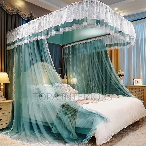 Ready Made 2 Stand Mosquito Net With Rails - thumbnail 2