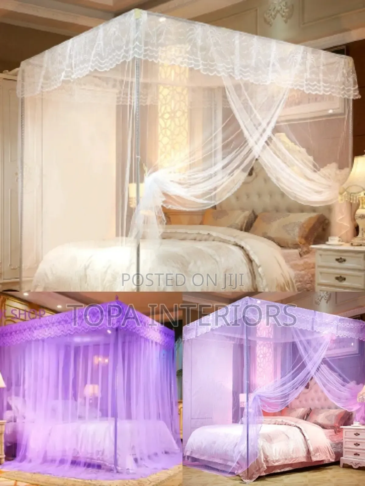 Easy to Assemble 4 Stands Mosquito Nets