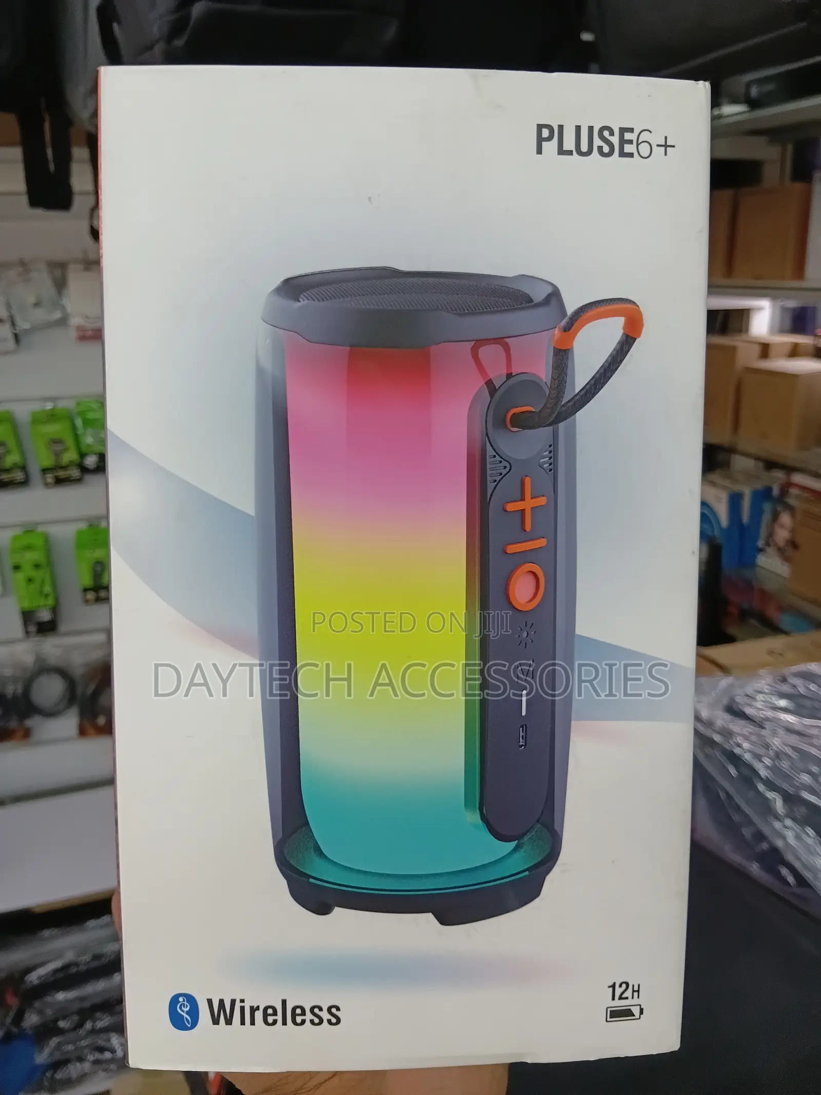 This Is a Pluse6+ Portable Bluetooth Speaker Full-Screen RGB Lighting.