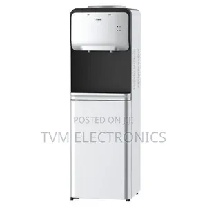 Mika Water Dispenser, Standing Hot Cold With Cabinet, Black Silver