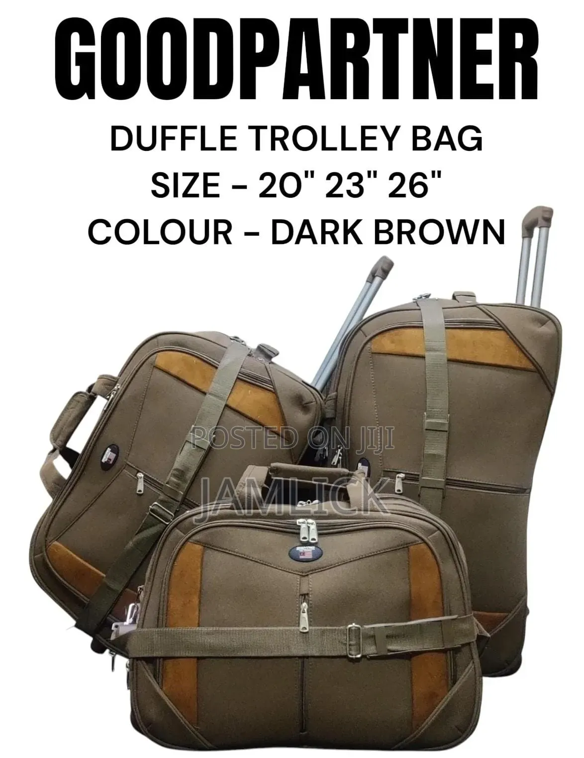 3pcs Duffle Trolley Suitcase Set