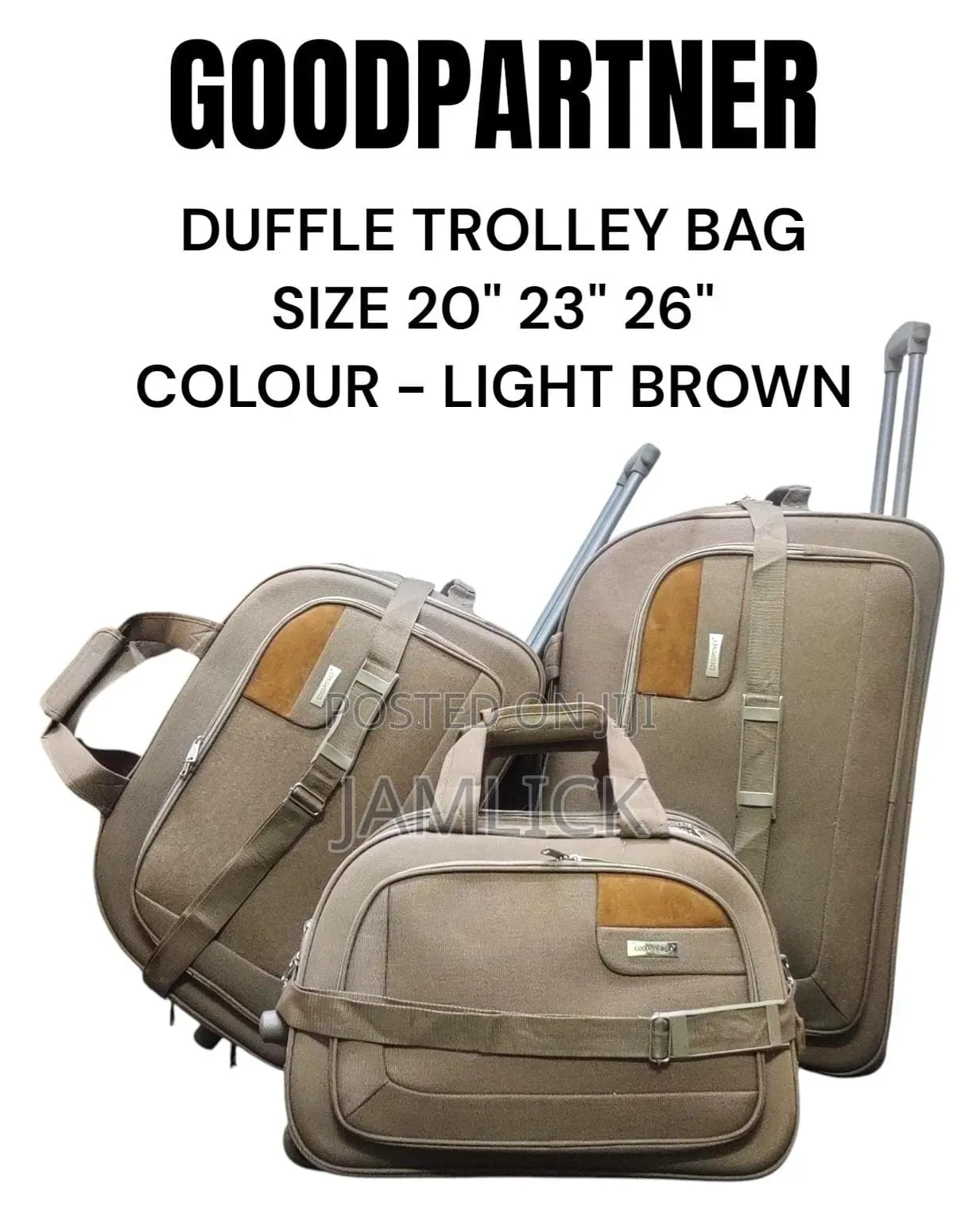 3pcs Duffle Trolley Suitcase Set