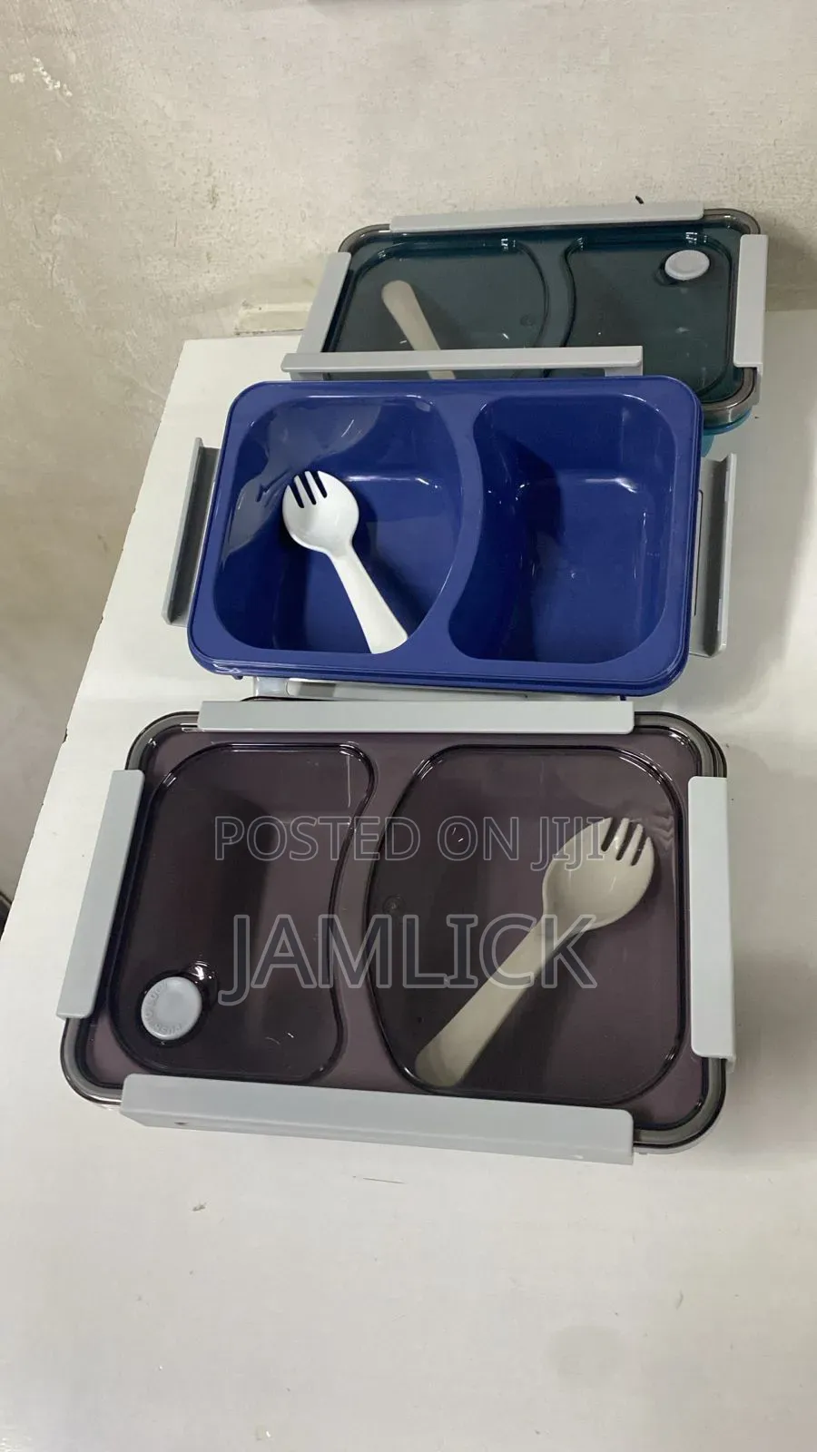 2-Compartment Bento Lunch Box With Spoon - Hk