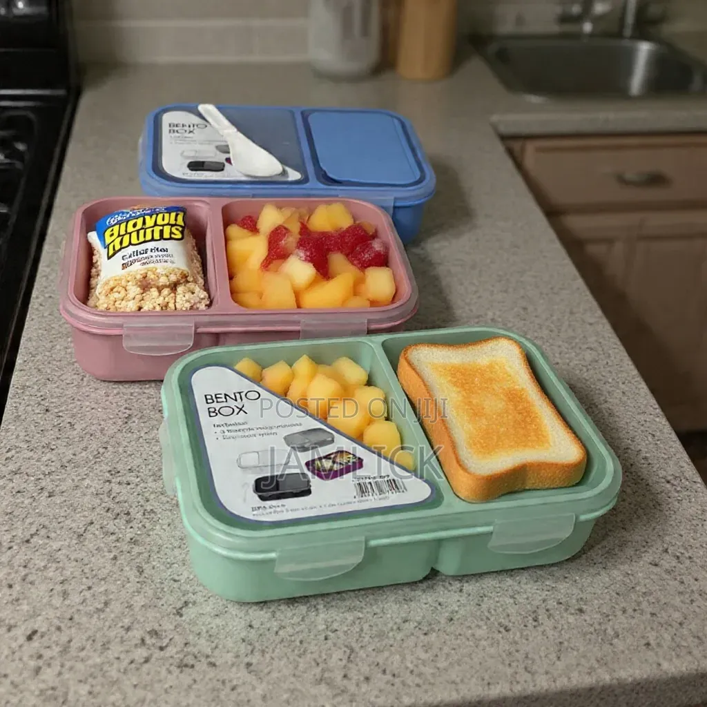 Silicone 2-Compartment Bento Lunch Box With Spoon –Hk