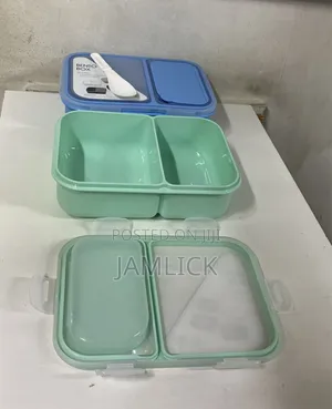 Silicone 2-Compartment Bento Lunch Box With Spoon –Hk