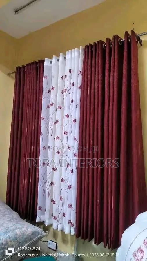 Maroon Curtains for Home Window Decoration