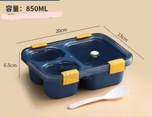 Snap Lock 3-Compartment Bento Lunch Box With Spoon – Hk
