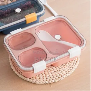 Snap Lock 3-Compartment Bento Lunch Box With Spoon – Hk