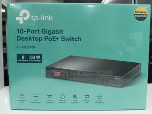 Tp-Link Tl-Sg1210p 10-Port Gigabit Desktop Switch With 8-Port Poe+