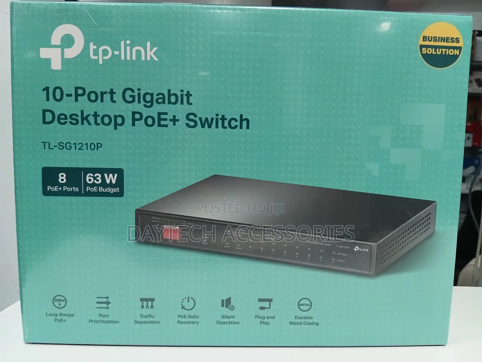 Tp-Link Tl-Sg1210p – 10-Port Gigabit Desktop Switch (8-Port Poe+)