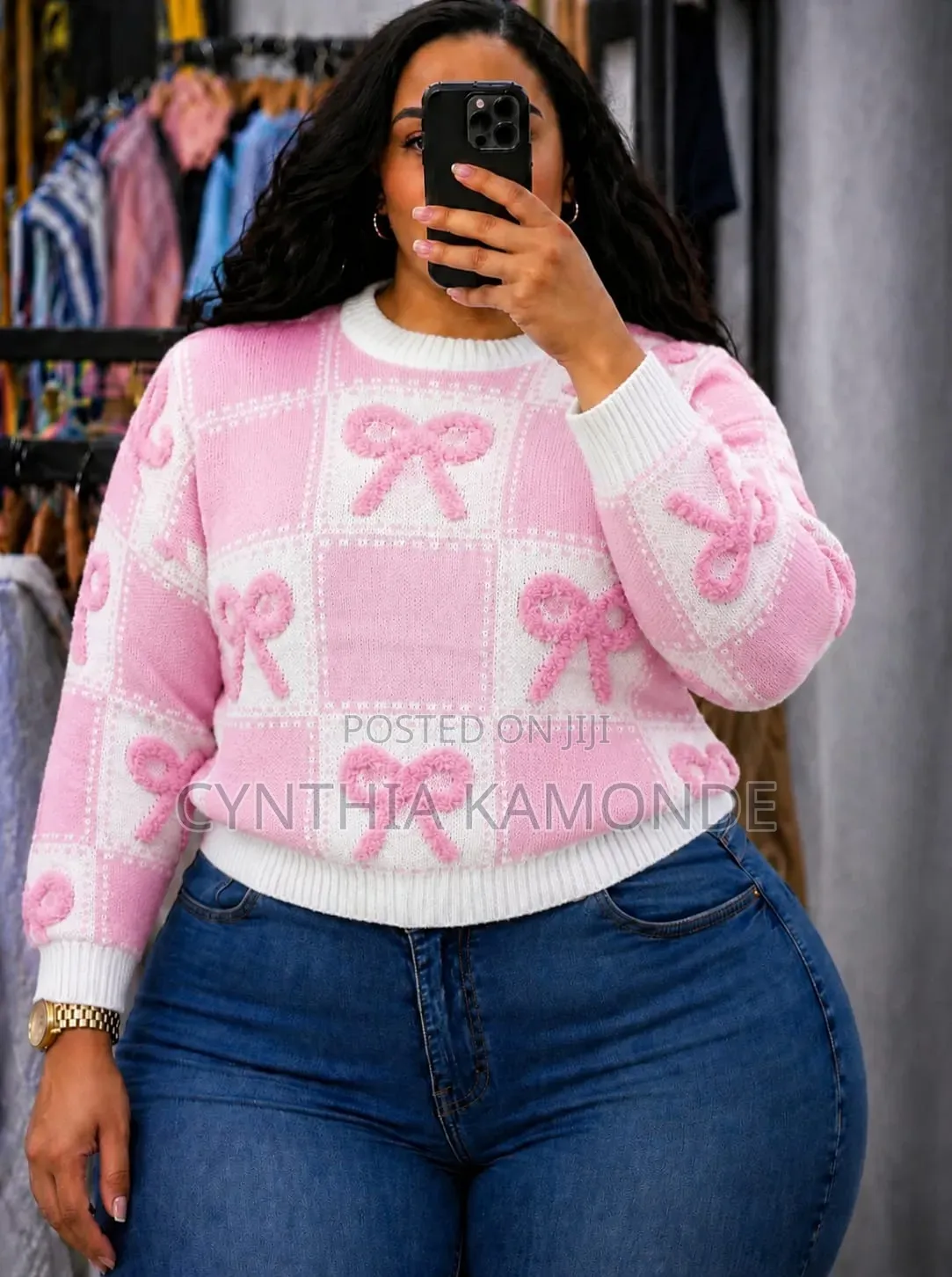 Round Neck Sweater Tops