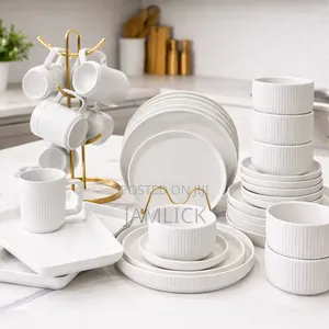 32pcs Sand-Touch Matte Finish European Porcelain Dinner Set - Cv