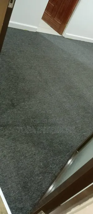 Coal Grey Office Floor Wall to Wall Carpets Installation