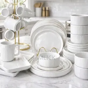 32pcs Matte Stoneware Glossy Finish Dinner Set – Cv