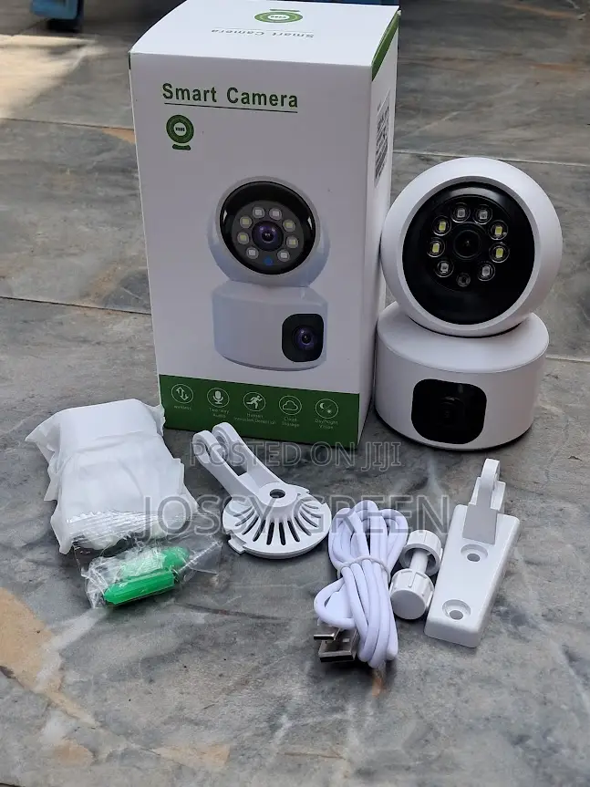 Dual Lens Wifi Ip Camera for Home Business With 360° Coverage