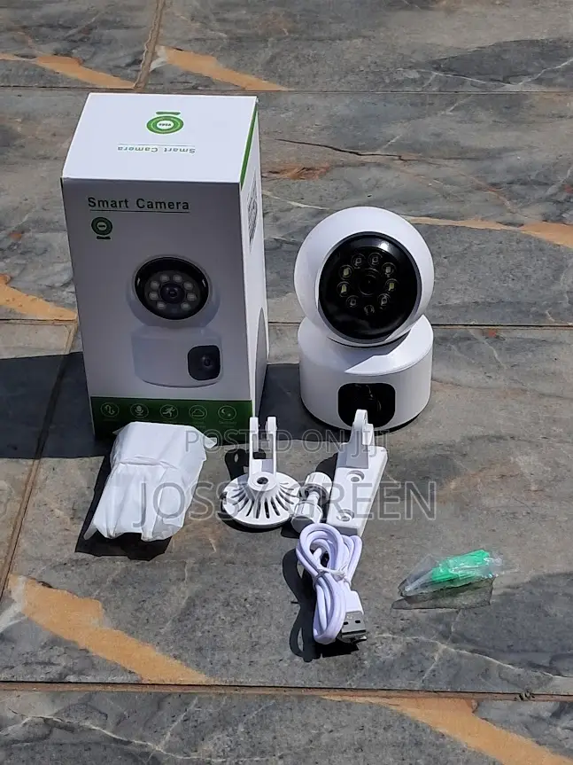 Wireless Dual Lens Home Security Camera With Full Color Night Vision