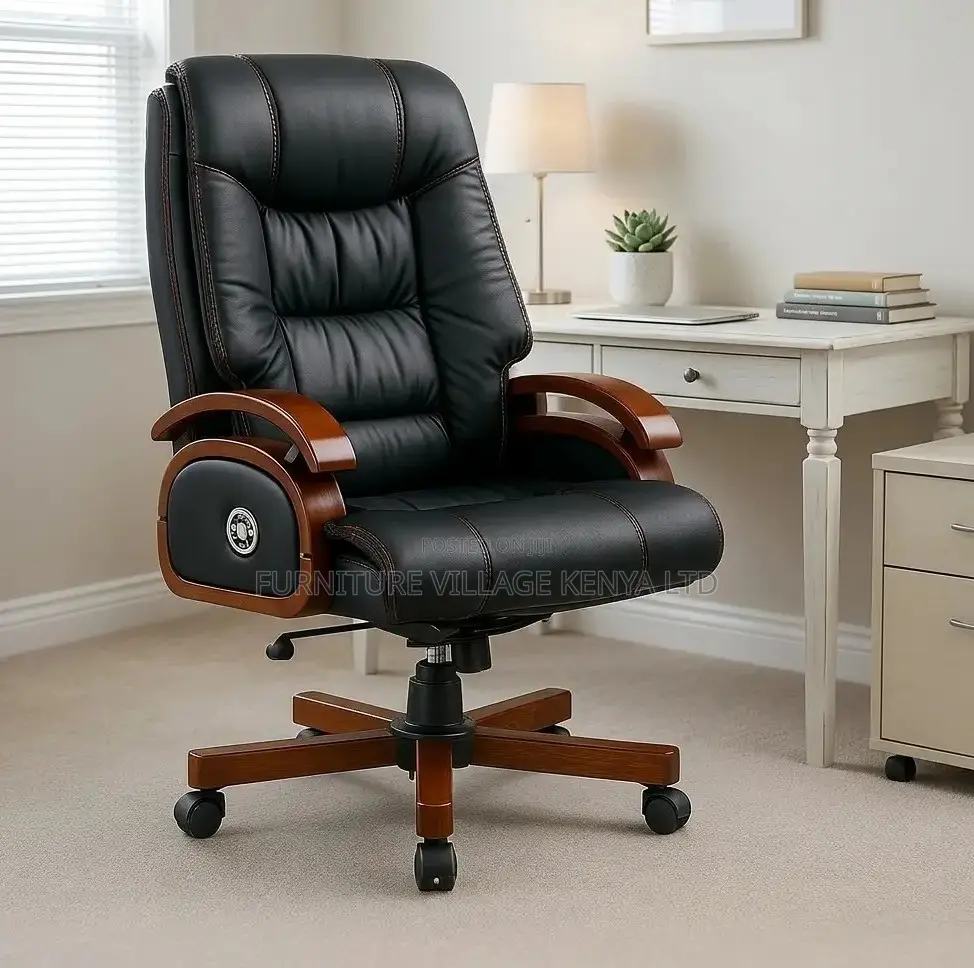 Office Chair;Vintage Genuine Leather Executive Office Chair