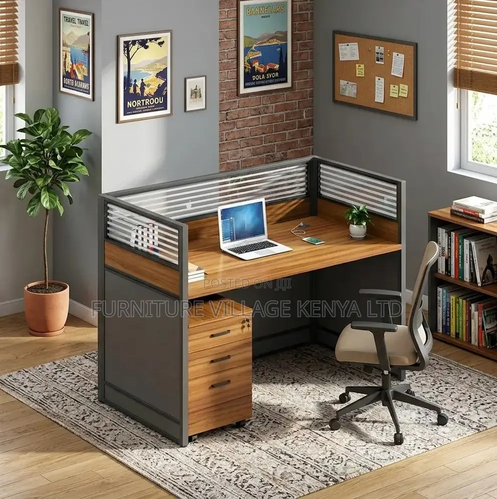 Ergonomic 1-Seater Modular Desk With Mobile Pedestal