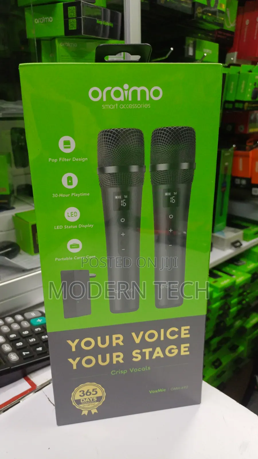 Oraimo Voxmic Rechargeable Wireless Karaoke Microphone Set