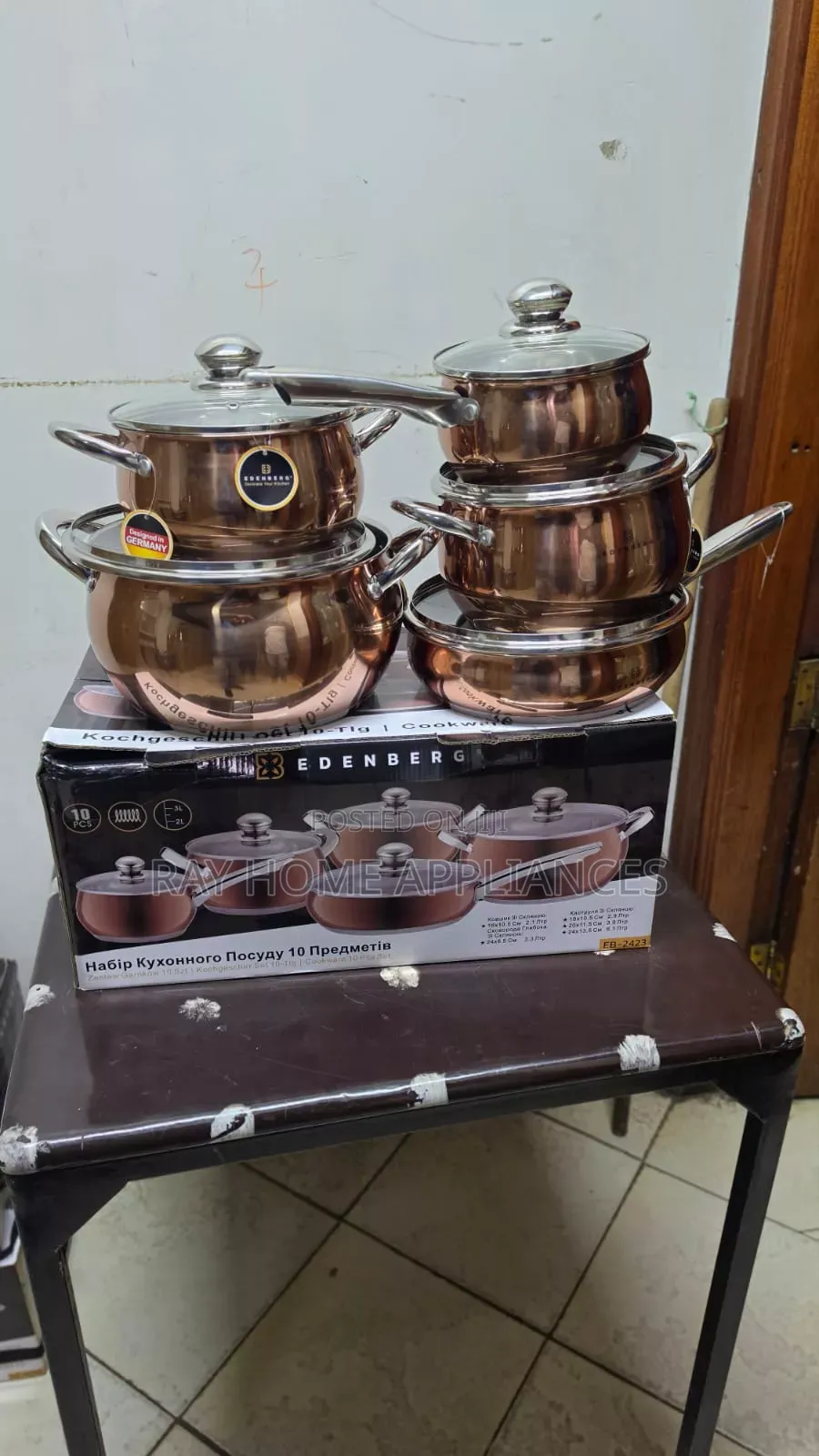 10 Pieces Stainless Cookware Set. Induction Enabled