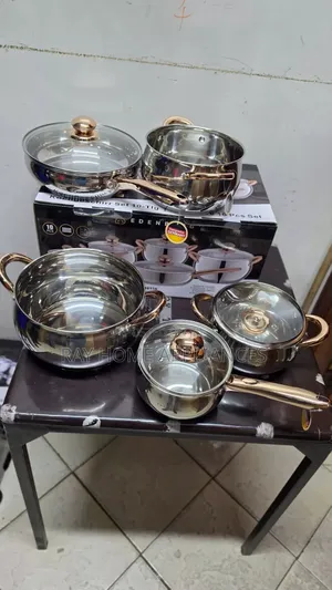 10 Pieces Stainless Cookware Set. Induction Enabled