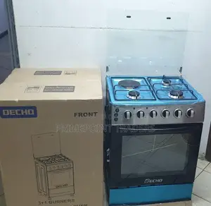 Decho 60×60 Premium Standing Cooker – 3 Gas Burners, 1 Electric Plate