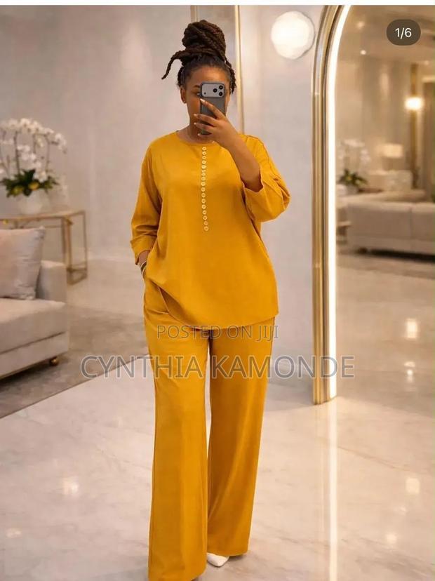 Linen Material Two Piece Set