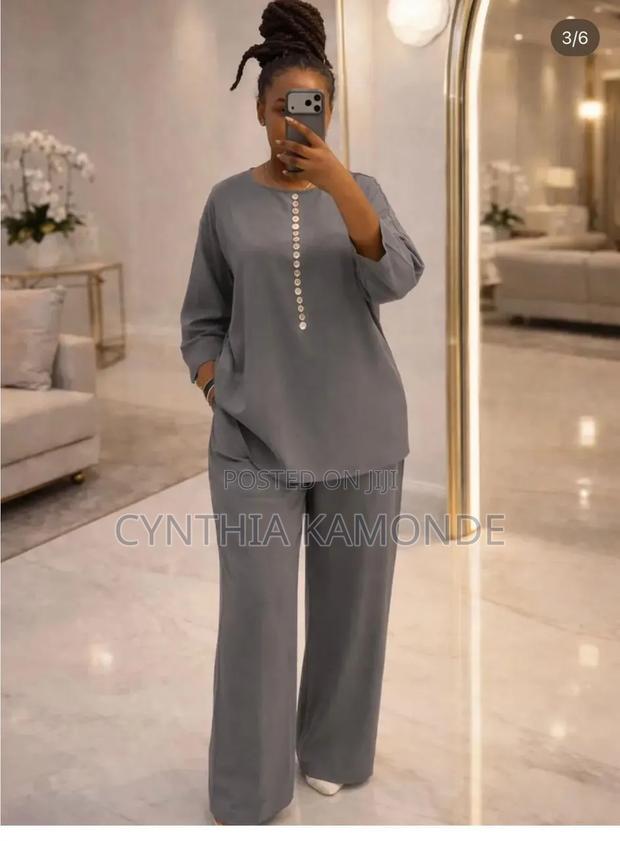 Linen Material Two Piece Set - thumbnail 4