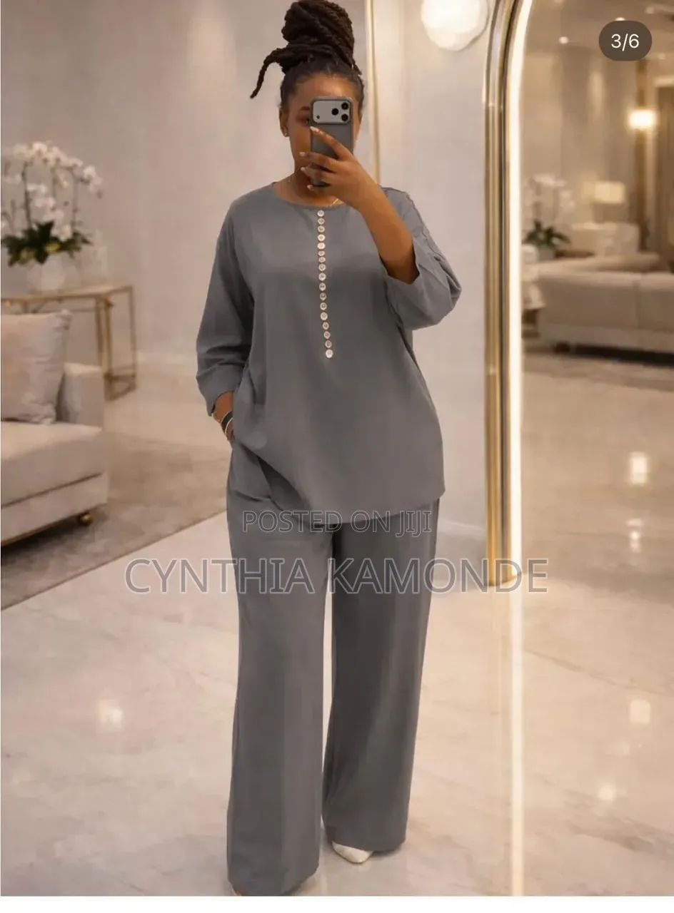 Linen Material Two Piece Set
