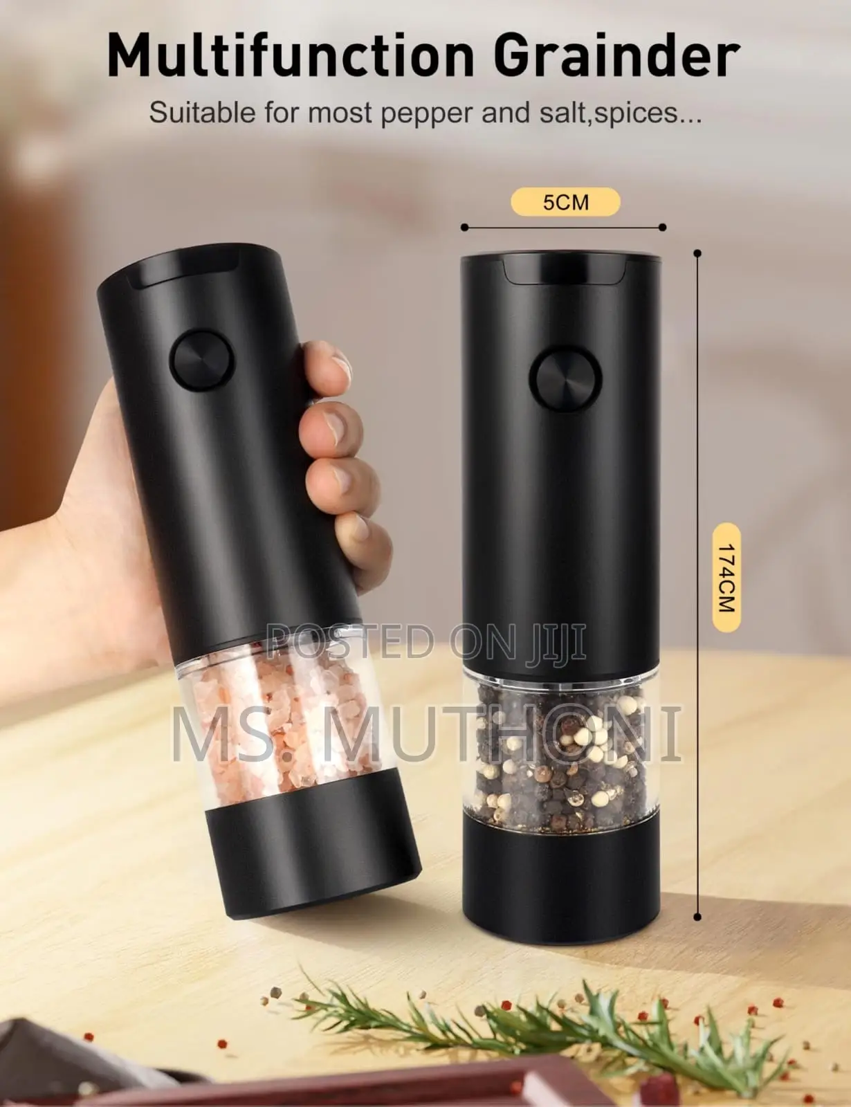 * Electric Salt Pepper Grinder Set,