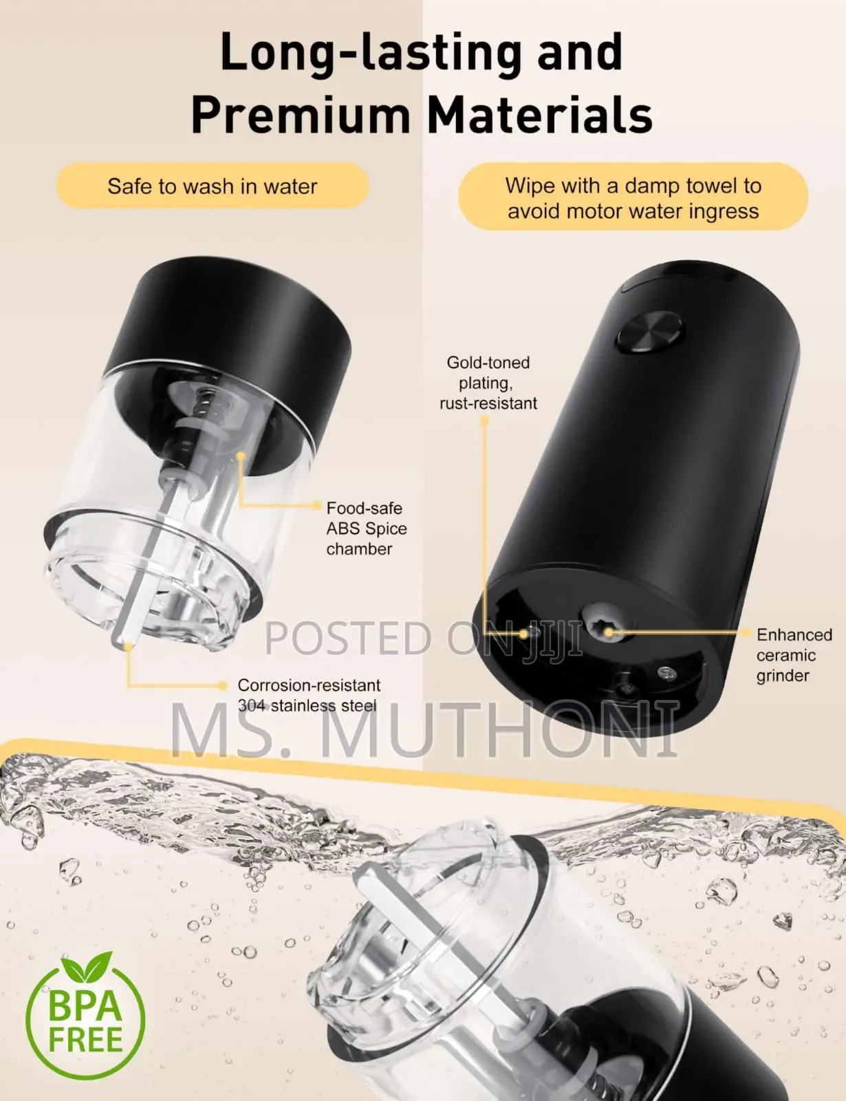 * Electric Salt Pepper Grinder Set,