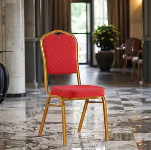 Gold Metal Frame Conference Banquet Chair
