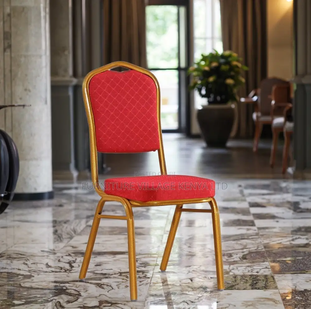 Gold Metal Frame Conference Banquet Chair