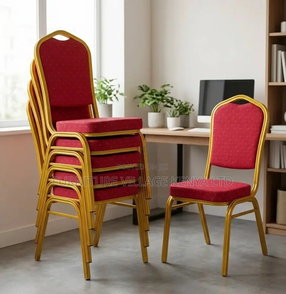 Gold Metal Frame Conference Banquet Chair