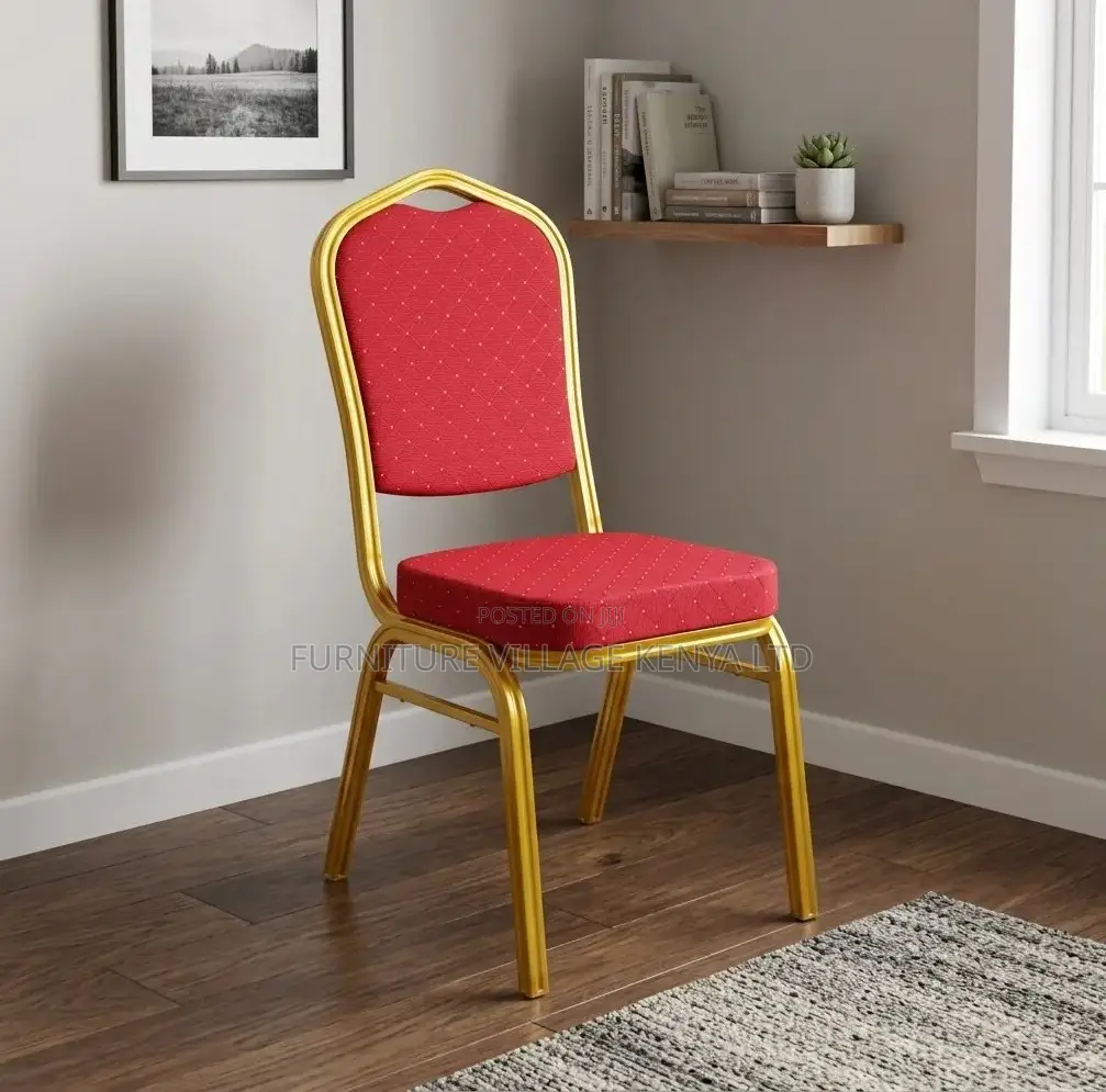 Gold Metal Frame Conference Banquet Chair