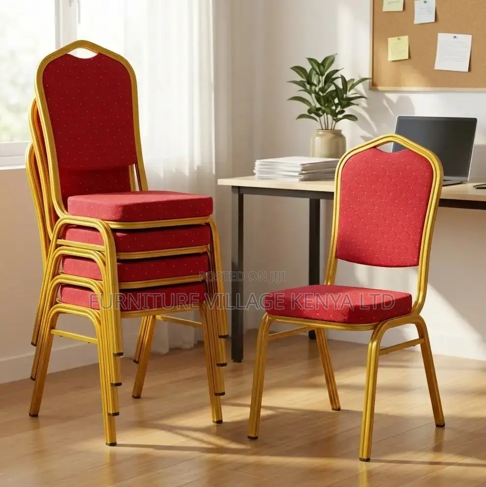 Gold Metal Frame Conference Banquet Chair