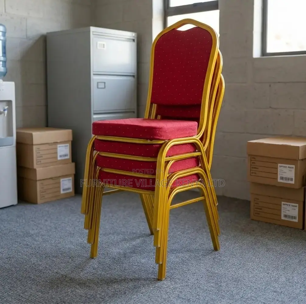 Gold Metal Frame Conference Banquet Chair