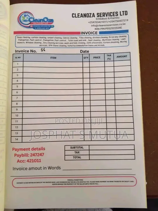 Invoice Books Design and Printing