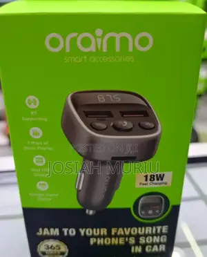 Oraimo 18w Fast Charging Bluetooth Car Fm Transmitter