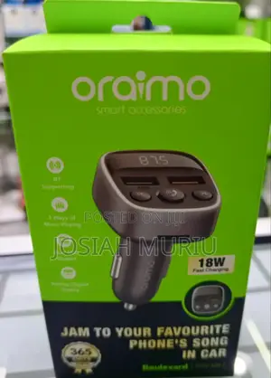 Oraimo Wireless Car Fm Transmitter 18w Usb Fast Charger