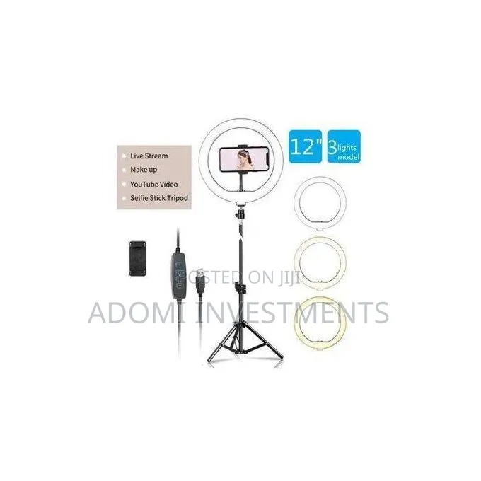 12 Inch Led Ring Light With 2m Tripod Stand