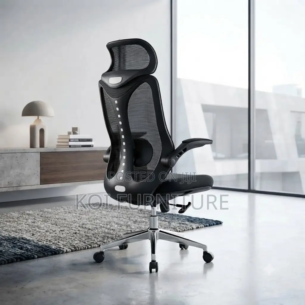 Office Chairs; Ergonomic Fabric Office Chair With Curved Backrest