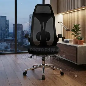 Office Chairs; Ergonomic Fabric Office Chair With Curved Backrest