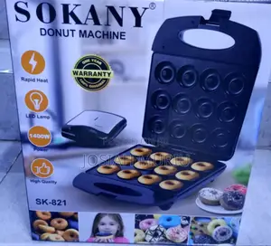 Sokany Sk-821 Donut Maker Machine – 12 Mini Donuts, 1400w